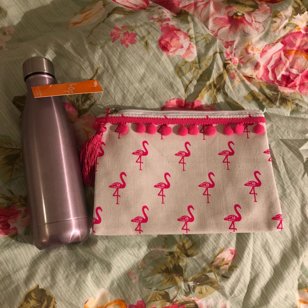 Tassel Pink Flamingo Makeup Pouch